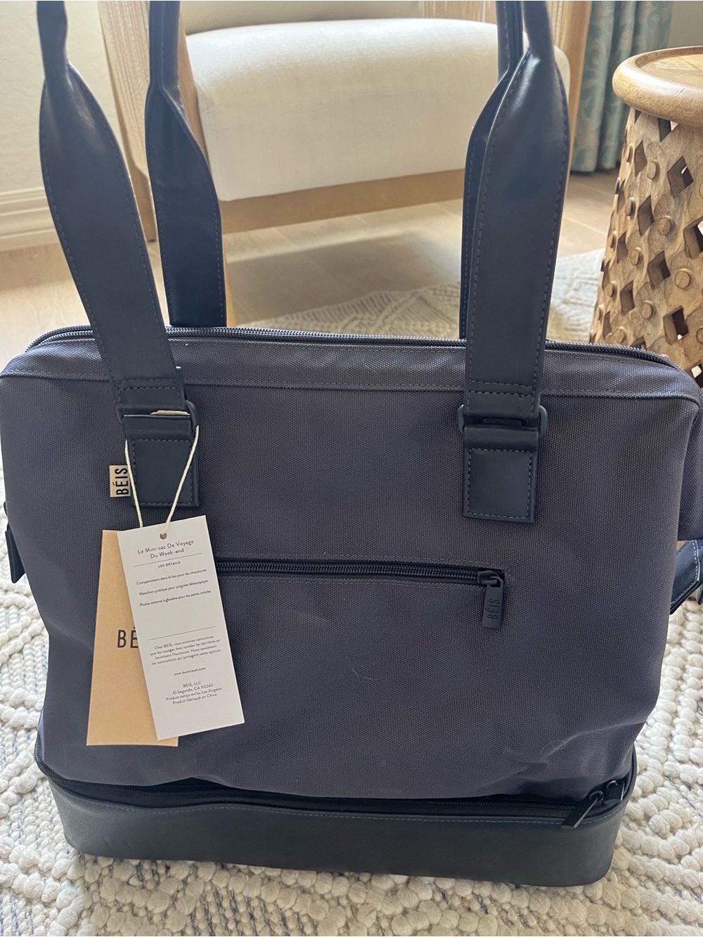 Beis Mini Weekender bag, NWT, Navy, limited edition